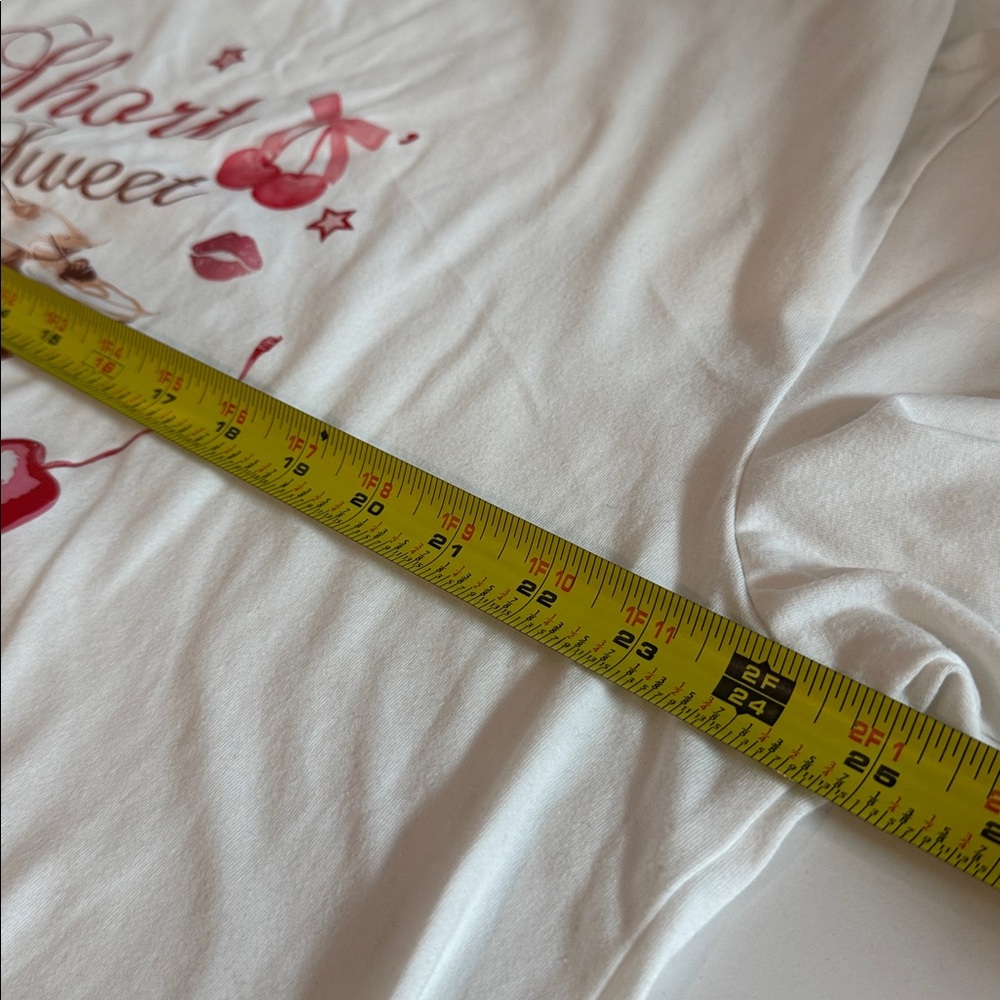 White Graphic Tee with Cherry Design - Picture 8 of 9